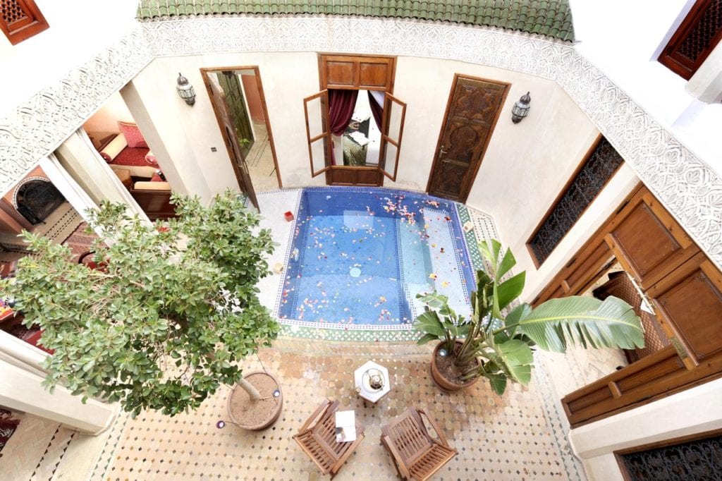 accommodate in a morrocan Riad